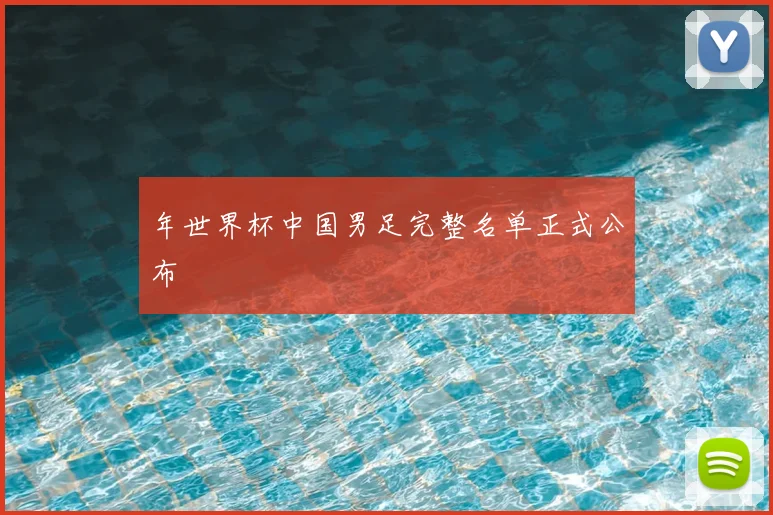 年世界杯中国男足完整名单正式公布